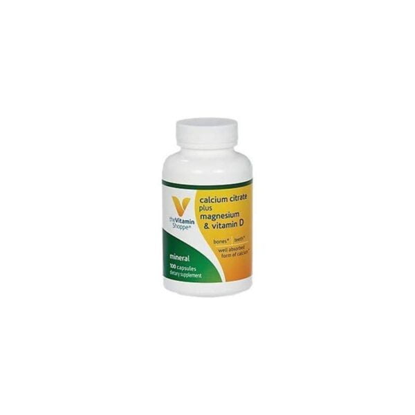Calcium Citrate The Vitamin Shoppe Mineral (100 Cápsulas)