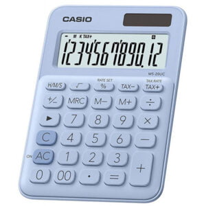 Calculadora Casio MS-20UC (12 Dígitos) - Azul Ceu