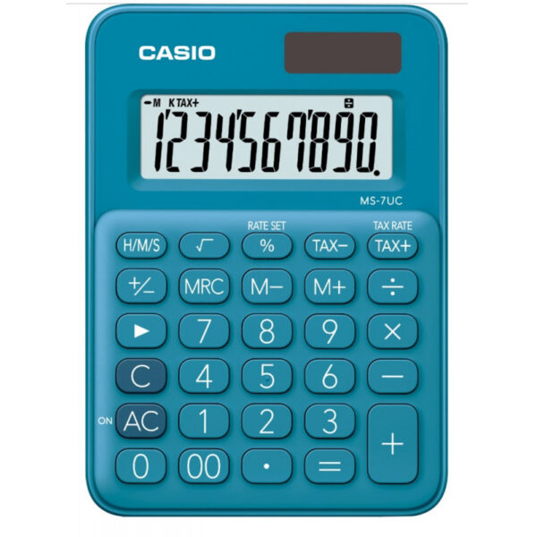 Calculadora Casio MS-7UC-LB (10 Dígitos) - Azul
