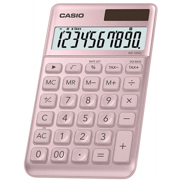 Calculadora Casio NS-10SC (10 Dígitos) - Rosa