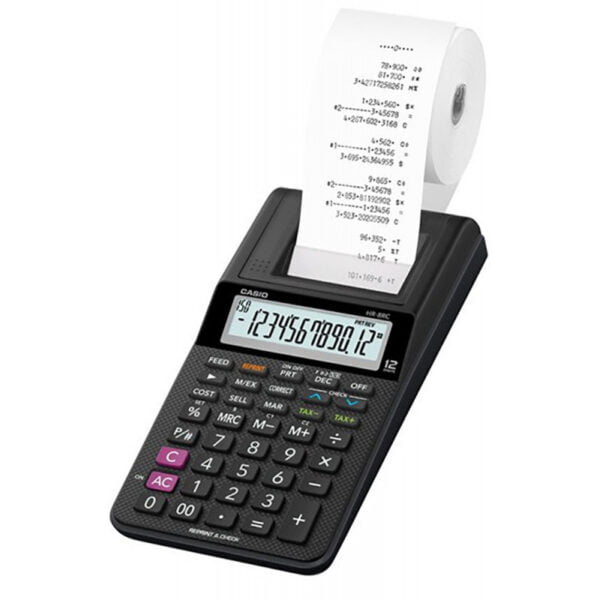 Calculadora com Bobina HR-8RC (12 Dígitos) - Preto