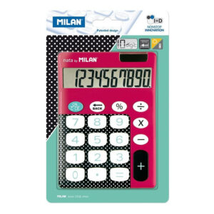 Calculadora Milan Nata By 10 Dígitos 150610DBRBL - Vermelho