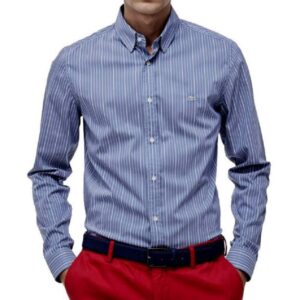 Camisa Lacoste Stripe Poplin CH2490 00 2FZ - Masculino