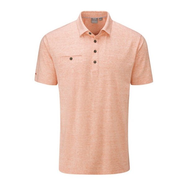 Camisa Polo Ping Karsten Golf P03352 LPM8 Light Papaya Punch Marl