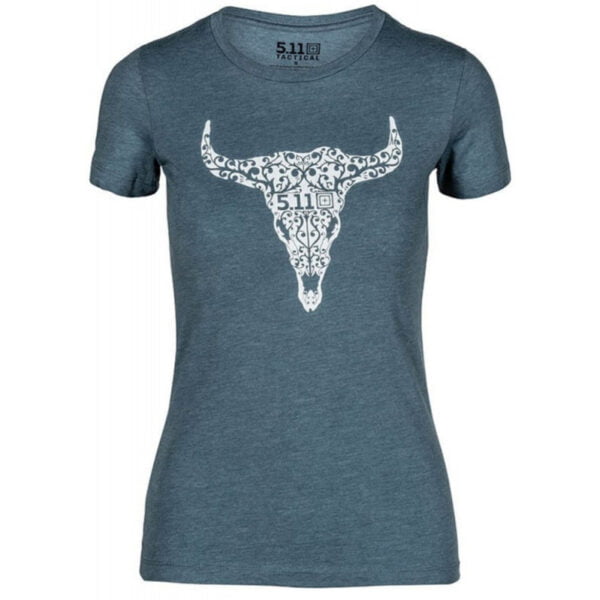 Camiseta 5.11 Tactical Longhorn Skull 31014LOW - Feminina