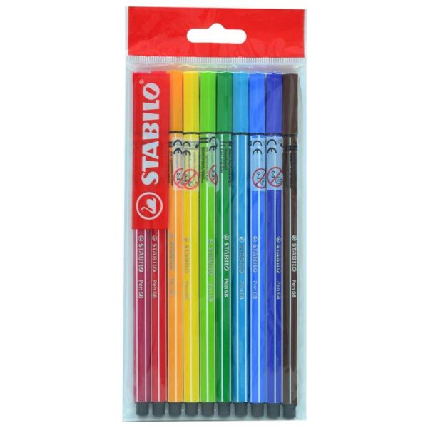 Caneta Pen 68 Stabilo (10 Cores)