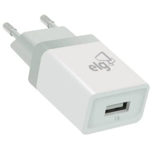 Carregador de parede ELG WC1A 1x USB 1A 5V Bivolt - Branco