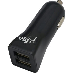 Carregador ELG USB CC2SPT 2 Saídas - Preto