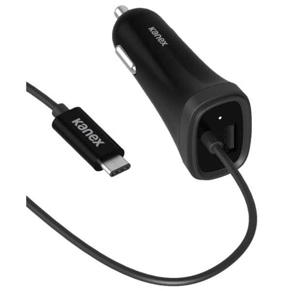 Carregador Veicular Kanex 2x1 K181-1052-BK4F USB-A/USB-C Preto