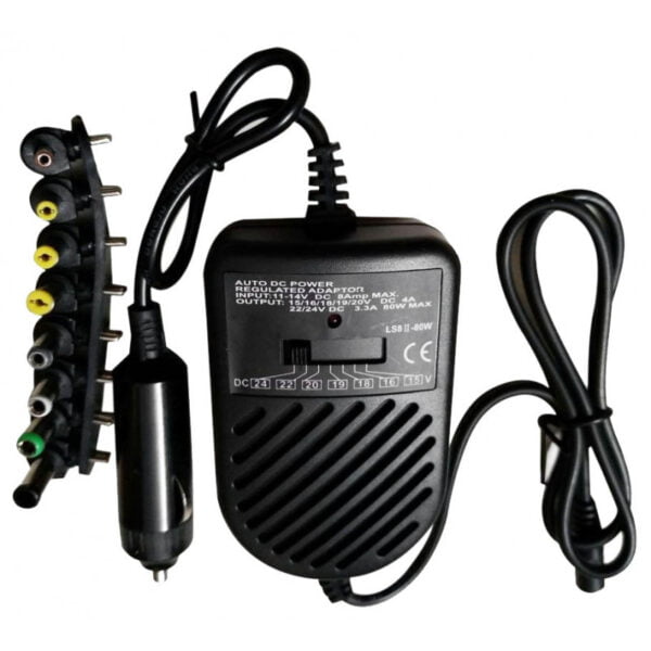 Carregador Veicular Universal para Notebook HLD 8 Plug's 80w Preto