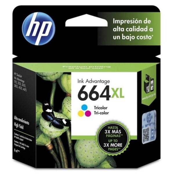 Cartucho de Tinta HP F6V30AL 664XL 8ml Colorido