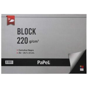 Cartulina Preta Papel & Cia A4 (20 Folhas)