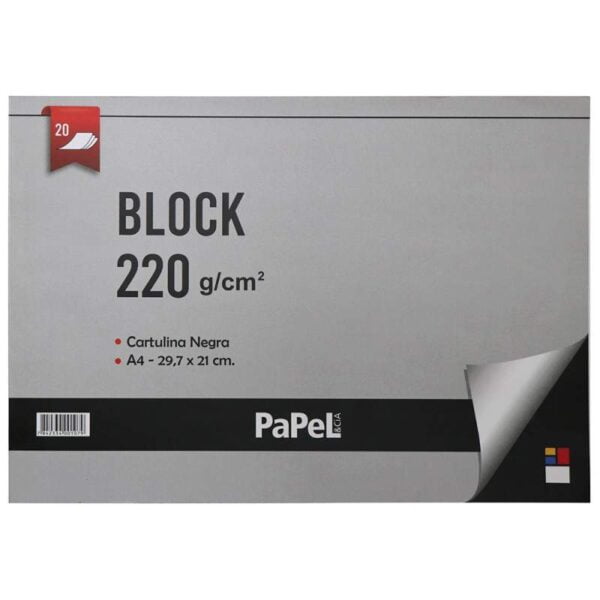 Cartulina Preta Papel & Cia A4 (20 Folhas)