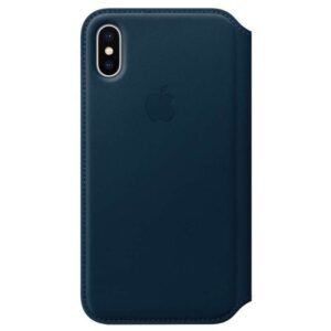 Case de Couro Folio para iPhone X MQRW2ZM Azul-cosmos