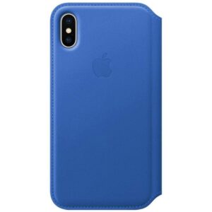Case de Couro Folio para iPhone X MRGE2ZM Azul-elétrico