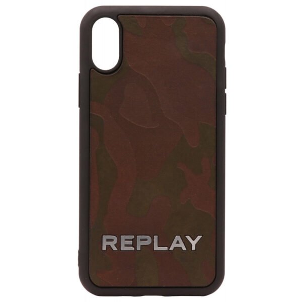 Case de Couro para iPhone X Replay AX5090.A0378 - Preto/ Camuflagem