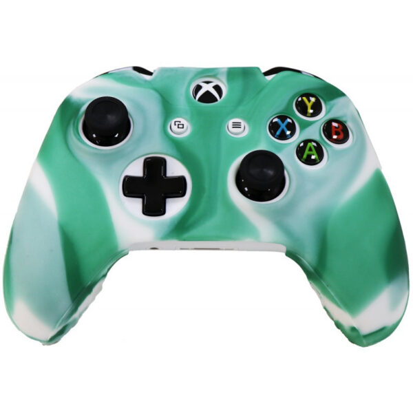 Case de Silicone para Controle do Xbox One - Verde Agua/Branco Camuflado