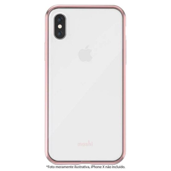 Case para iPhone X Moshi vitros ultra-slim 99MO103251 Transparente/Rosa