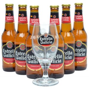 Cerveja Estrella Galicia Premiun Lager 6x330ml+1 copo