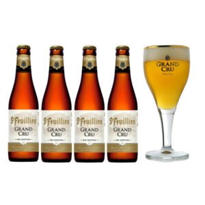 Cerveja St Feuillien Grand Cru Kit 4 Unidades + Taça 330 mL