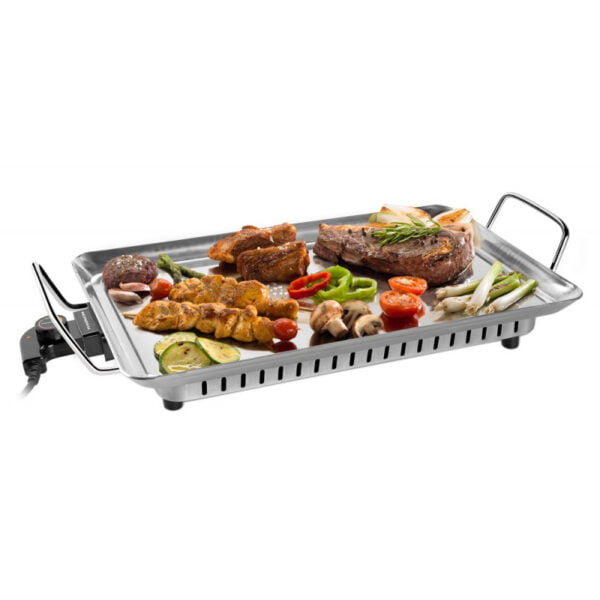 Chapa Elétrica Grill Mondial Table 4Cook Inox Chef TC-04 31.5x61 220v