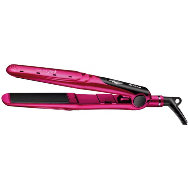 Chapinha para Cabelo Mondial Chrome Pink Line P-19 Rosa (Bi-Volt)