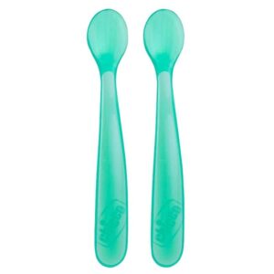 Colher Chicco Softly 6828 Silicone 6M+ Azul (2 Unidades)