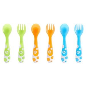 Colheres e garfos multicor Munchkin - 6 Unidades