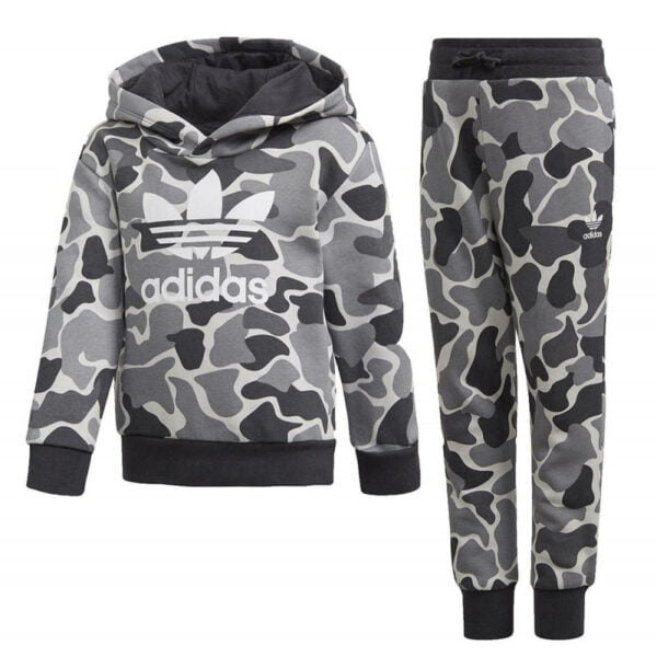 Conjunto Adidas Camo Trefoil Hoodie DH2470 - Infantil Masculino