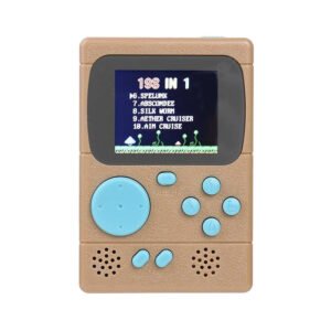 Console Portátil Retro Pocket 2.4" com 198 Jogos Clássicos - Dourado