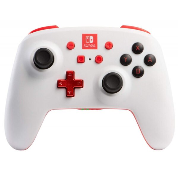 Controle Nintendo Switch PowerA Enhanced 1507506 - Branco/Vermelho (Sem fio)