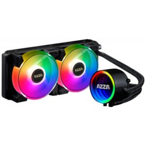 Cooler para CPU Azza Blizzard 240 LCAZ-240R-ARGB 240mm Soquete Intel/AMD Preto
