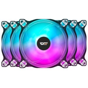 Cooler para Gabinete Aigo DarkFlash CF8 Pro com Controle - RGB (5 Unidades)