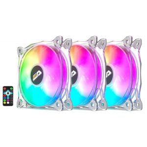 Cooler para Gabinete DarkFlash CF8 PRO com Controle - RGB (3 Unidades)