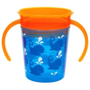 Copo de Treinamento Anti-derramamento Munchkin Miracle 360° 177mL (Baleia Azul)