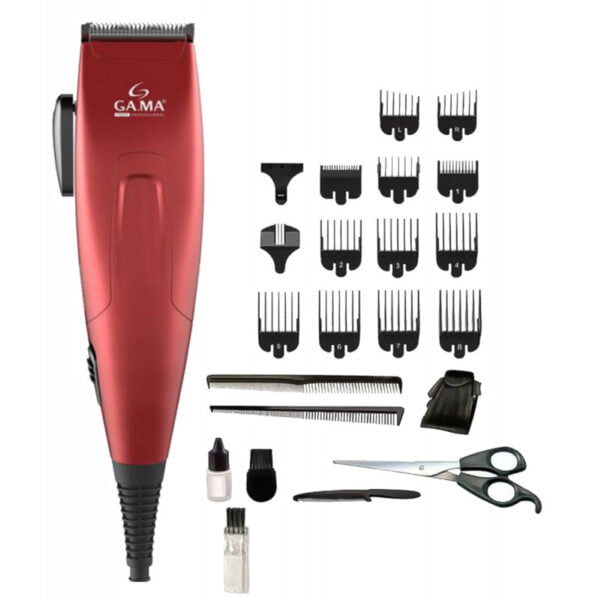 Cortador de Cabelo GA.MA GM562 Magnetic Clipper - 24 Peças (220V) Vermelho