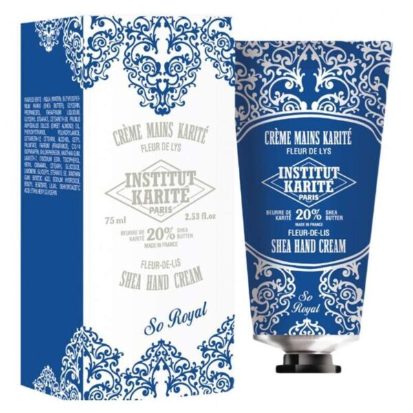 Creme Institud Karité Para Mão Shea Hand Cream Fleur-De-Lis 75mL