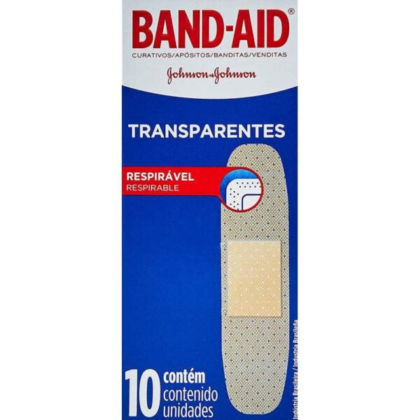 Curativo Band-Aid Johnson's Transparente - 10 Unidades