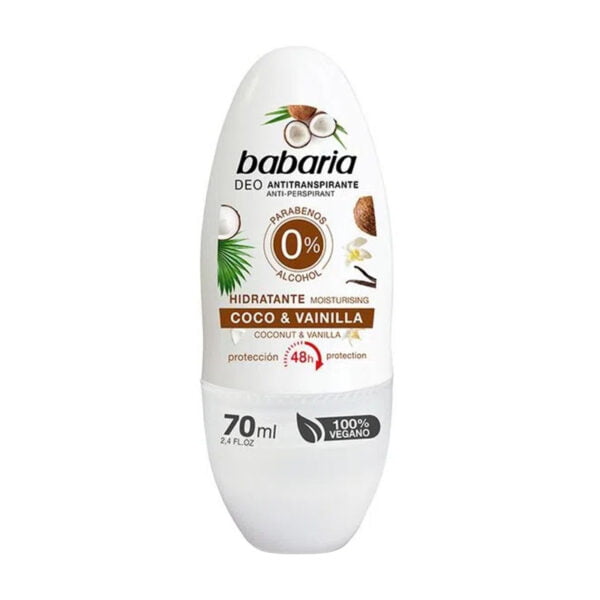 Desodorante Roll On Babaria Coco e Baunilha - 70mL
