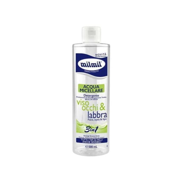 Detergente Milmil Acqua Micellare Viso Occhi & Labbra 3 em 1 - 500mL