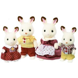 Epoch Sylvanian Families Chocolate Rabbit Family 4150 - 4 Pcs