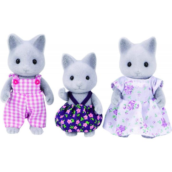 Epoch Sylvanian Families Grey Cat Family 5130 - 3 Pcs