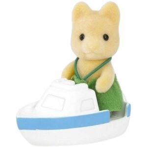 Epoch Sylvanian Families - Maple Dog Baby with Boat 5137