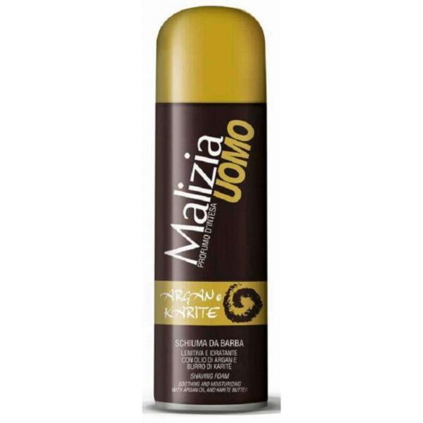 Espuma de Barbear Shaving Foam Malizia UOMO Argan e Karite 300 ml