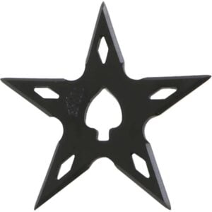 Faca de Arremesso Estrela Ninja 5 Pontas BK.65514 - Preto