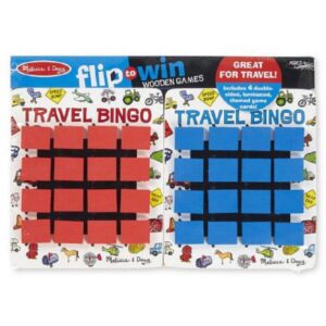 Flip to Win Melissa & Doug Travel Bingo de Madeira