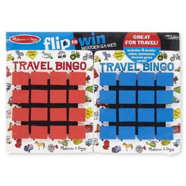 Flip to Win Melissa & Doug Travel Bingo de Madeira