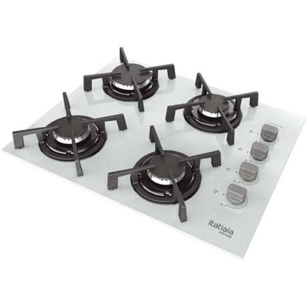 Fogão a Gás Itatiaia Cooktop Vitrum 4Q TP 4 Bocas Bivolt - Branco