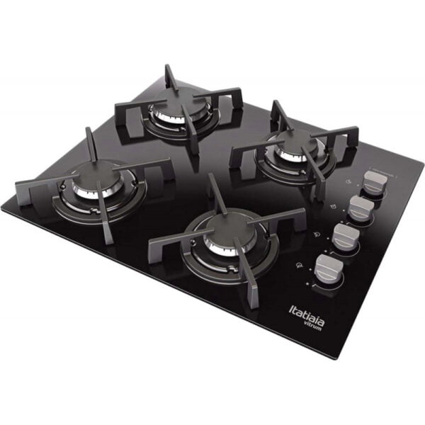 Fogão a Gás Itatiaia Cooktop Vitrum 4Q TP 4 Bocas Bivolt - Preto