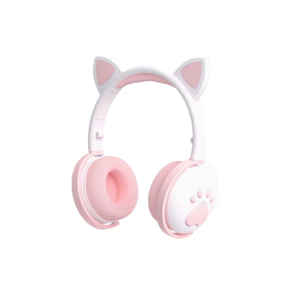 Fone de Ouvido BK1 de Gato Bluetooth - Branco